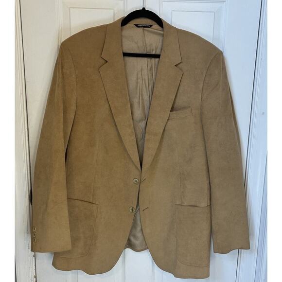Halston Other - Vintage Halston Ultrasuede "Halsuede" Blazer Camel Tan Mens XL (Size 44/46)